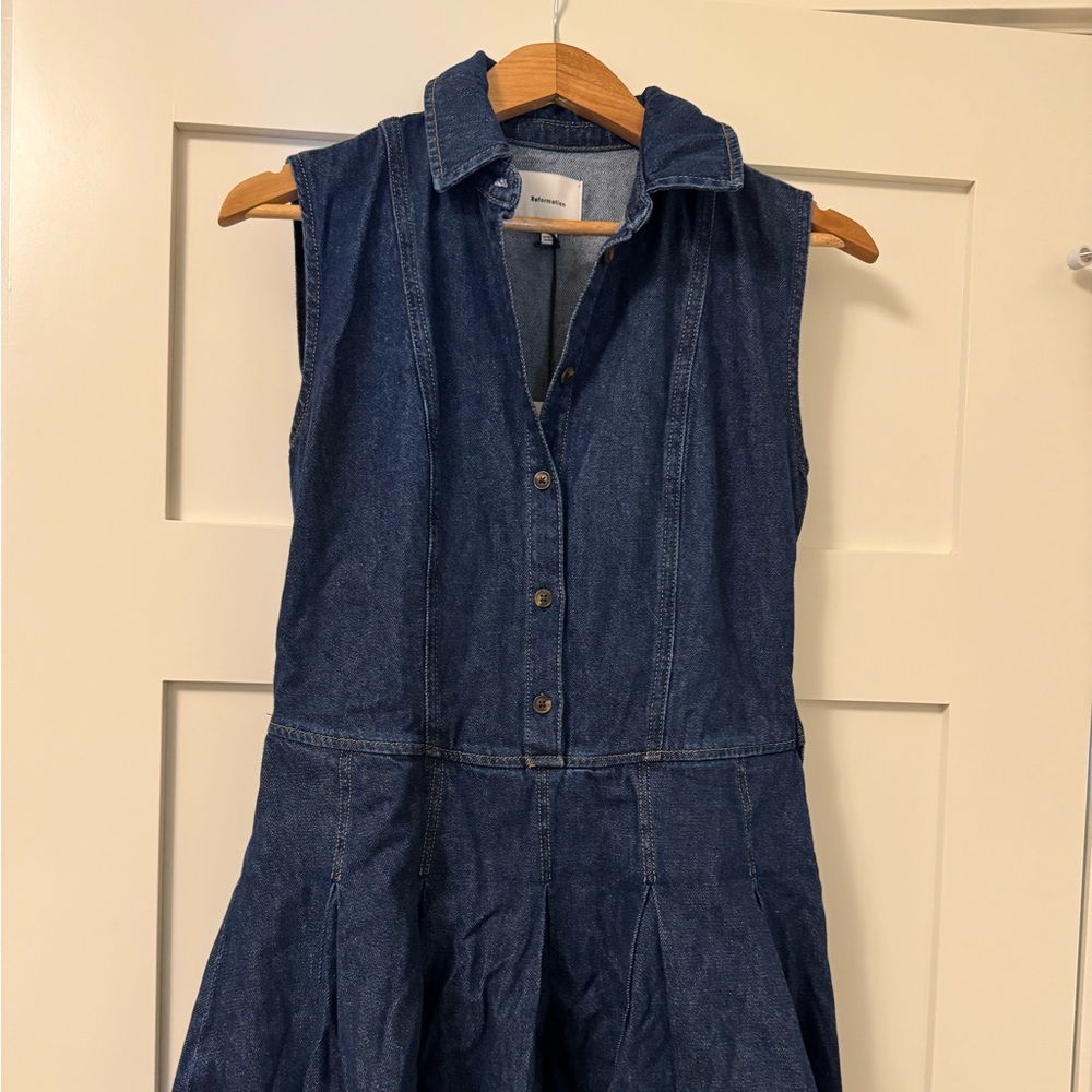 Reformation Arella Denim Mini Dress NWT